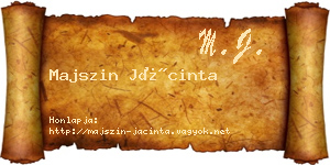 Majszin Jácinta névjegykártya